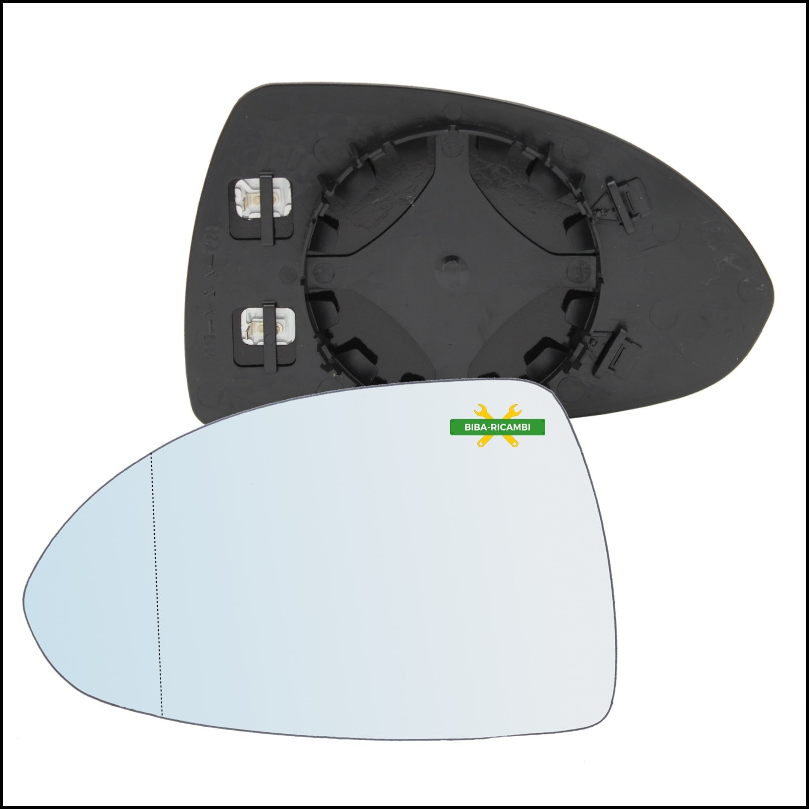 V. Piastra Specchio Retrovisore Termica Asferica Lato Sx-Guidatore Per Opel Corsa E (X15) dal 2014> BIBA-RICAMBI