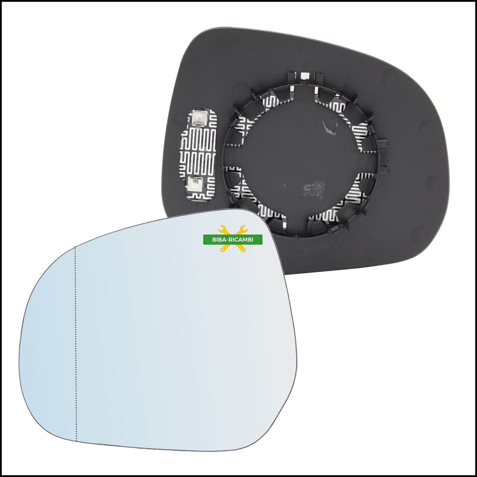 Piastra Specchio Retrovisore Termica Asferica Lato Sx-Guidatore Per Suzuki Splash (EX) dal 2008> BIBA-RICAMBI