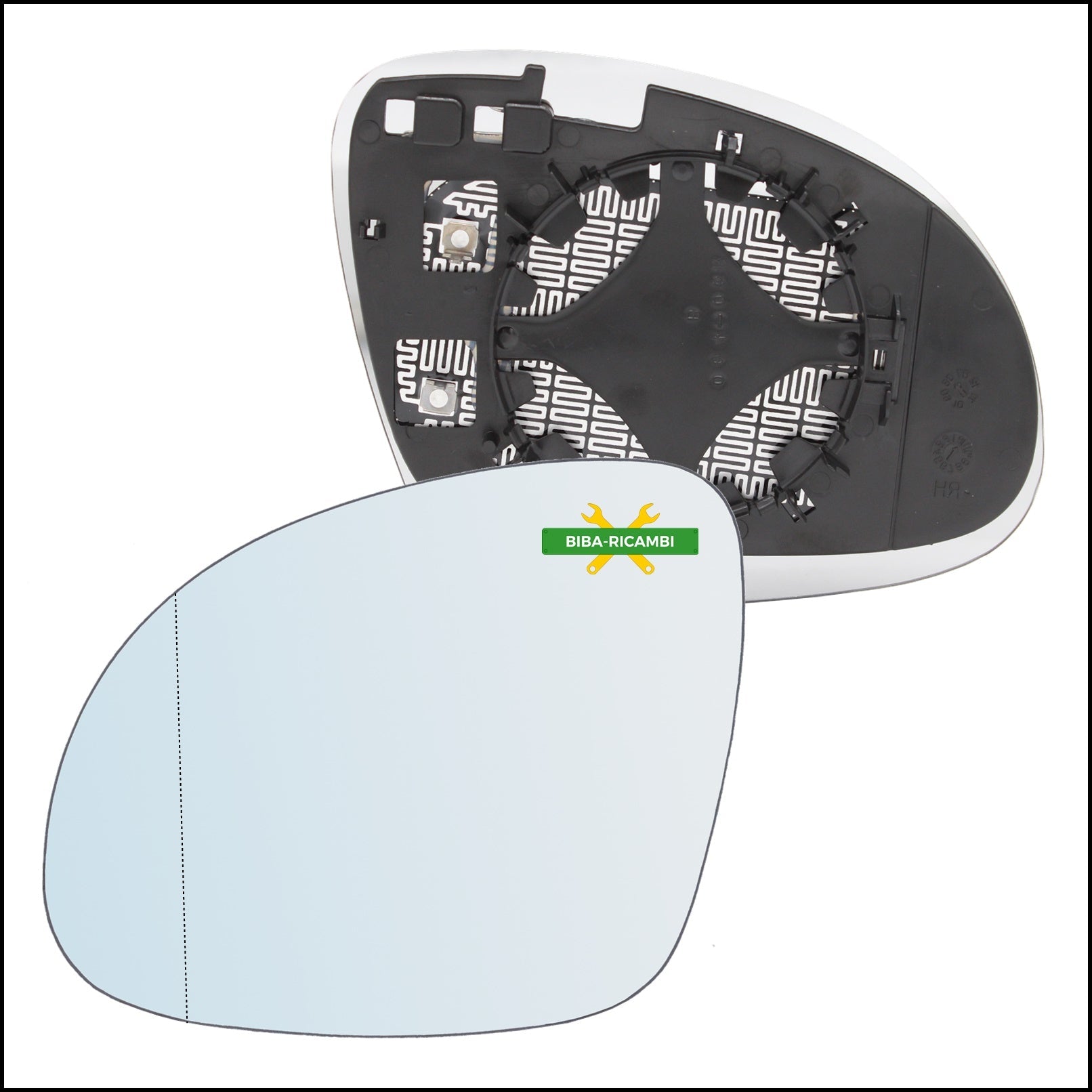 V. Piastra Retrovisore Asferica Termica Lato Sx-Guidatore Per Volkswagen Jetta III (1K2) dal 2004-2010 BIBA-RICAMBI