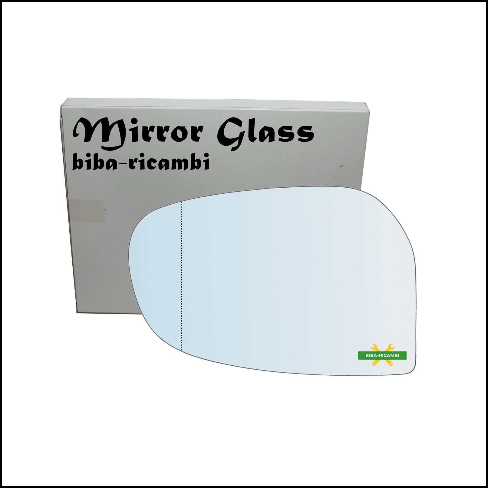 Vetro Specchio Retrovisore Cromato Asferico Lato Sx-Guidatore Per DR 2 dal 2010-2014> BIBA-RICAMBI