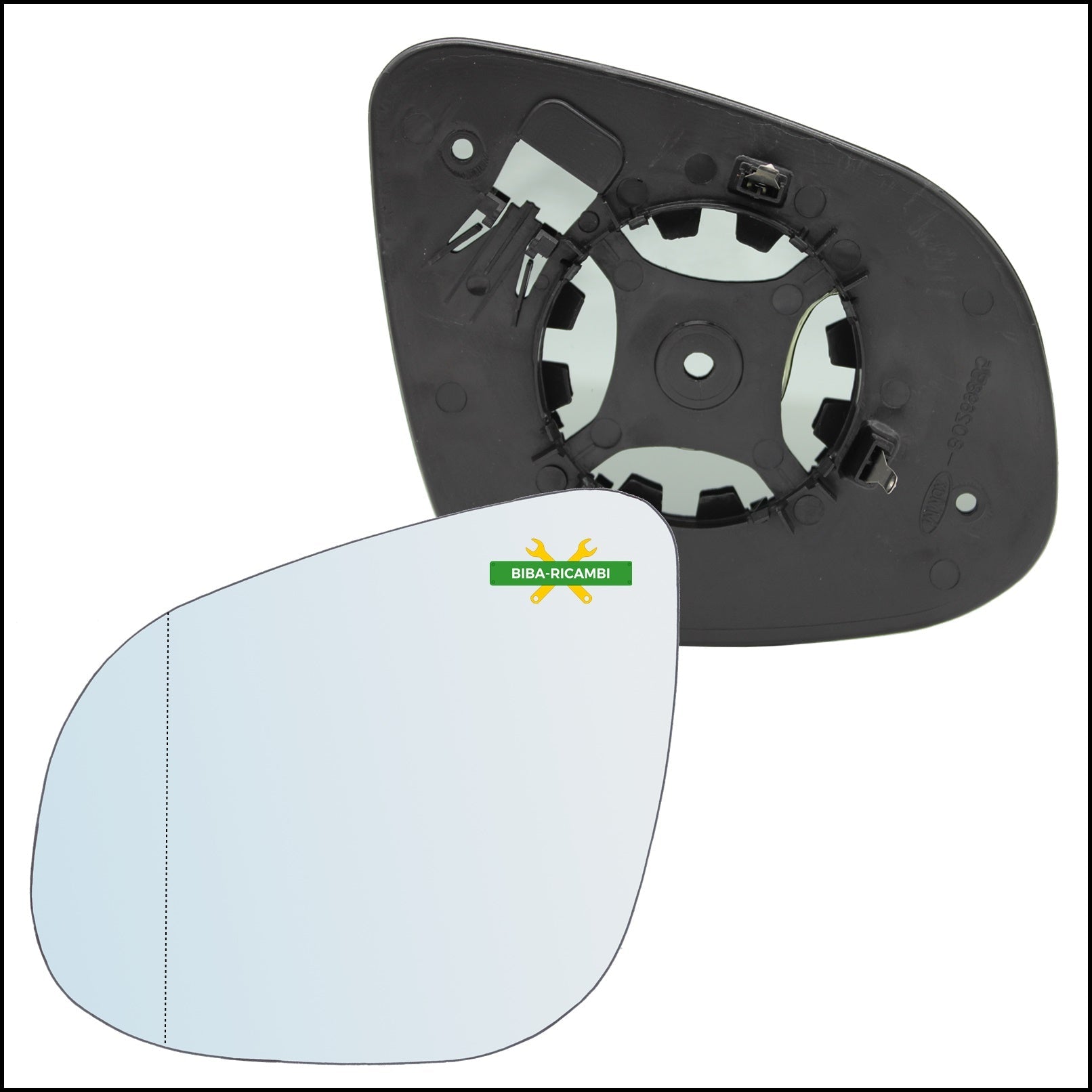 Piastra Specchio Retrovisore Asferica Lato Sx-Guidatore Per Mercedes Citan Combi (415) dal 2012> BIBA-RICAMBI