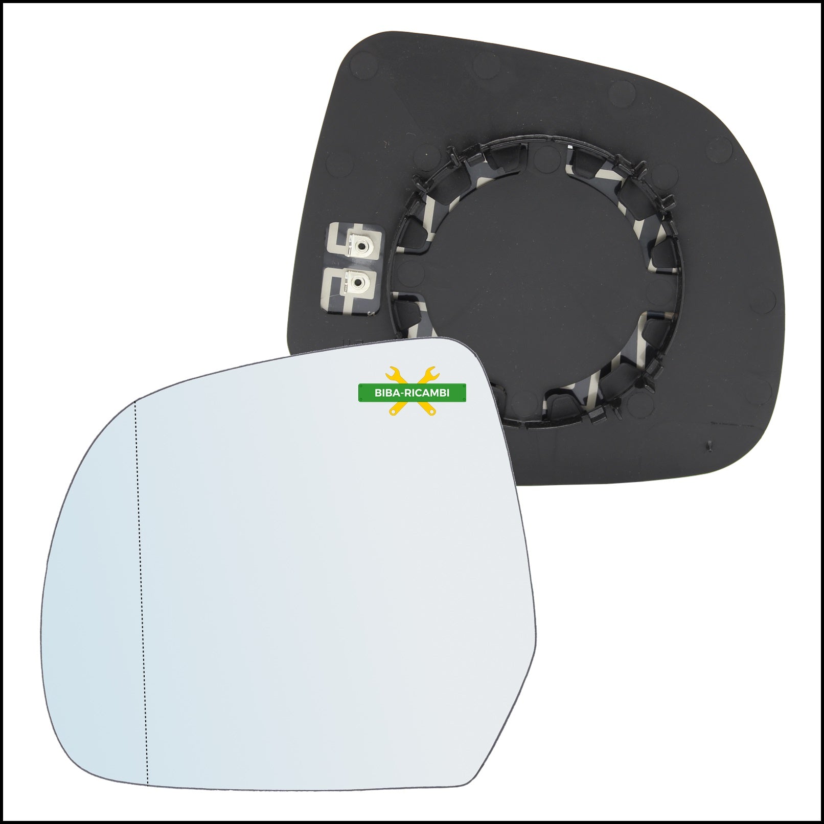 Piastra Retrovisore Termica Asferica Lato Sx-Guidatore Per Dacia Lodgy dal 2012> BIBA-RICAMBI