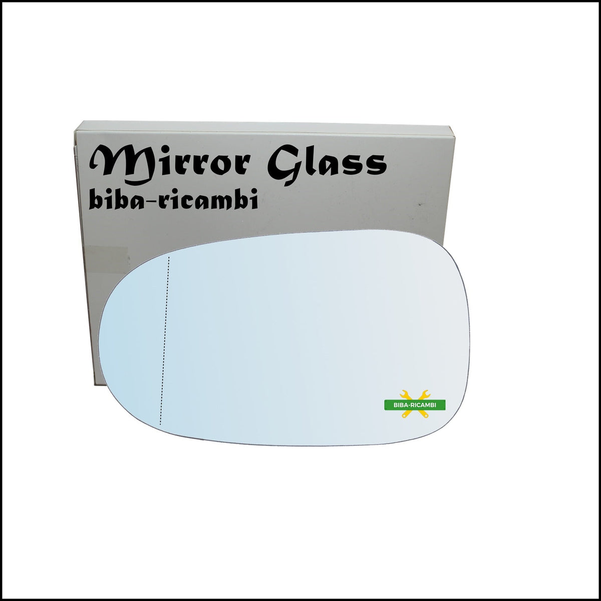 Vetro Specchio Retrovisore Cromato Asferico Lato Sx-Guidatore Per Nissan Almera Tino (V10) dal 1998-2006 BIBA-RICAMBI