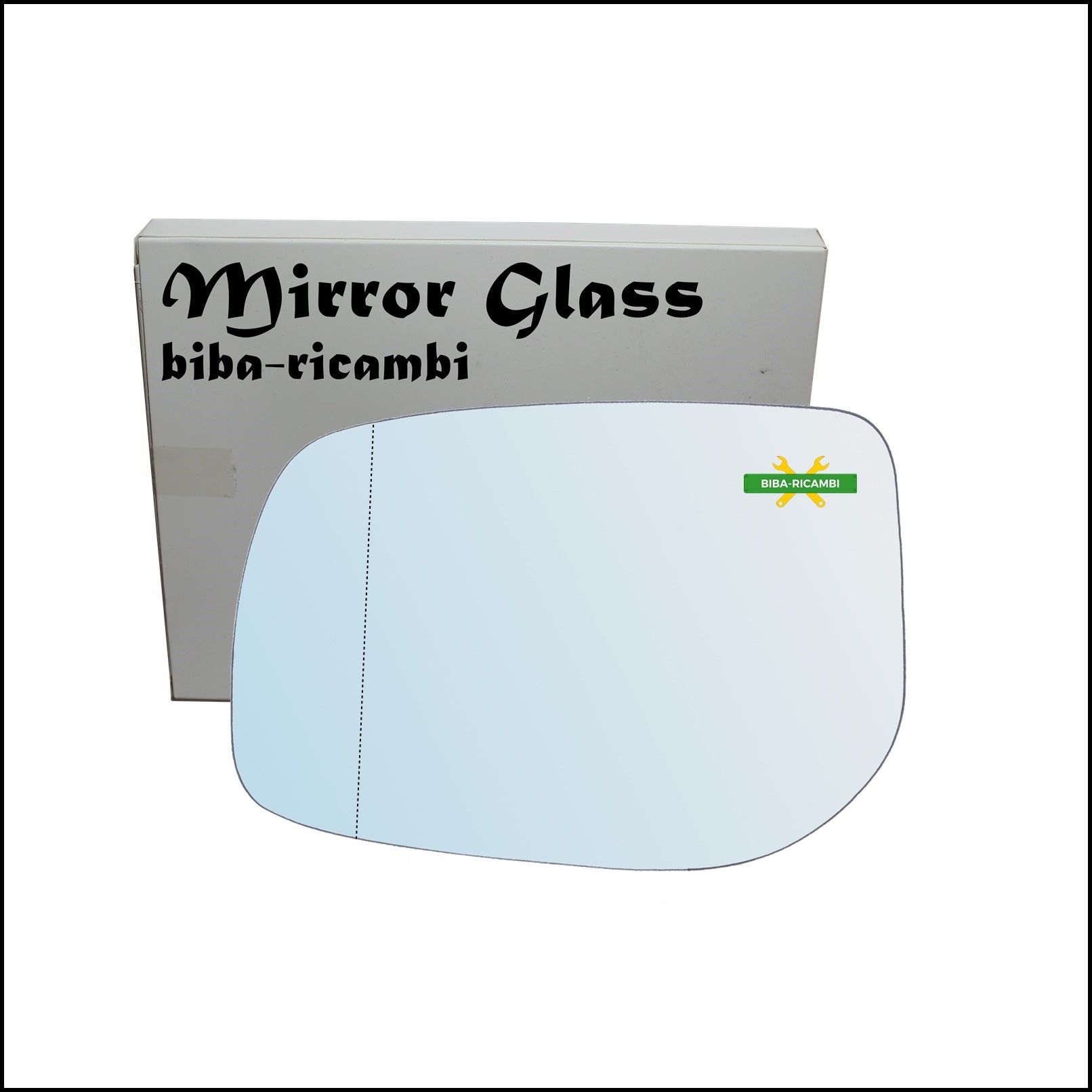 Vetro Specchio Retrovisore Cromato Asferico Lato Sx-Guidatore Per Daihatsu Sirion (M3) dal 2009> BIBA-RICAMBI