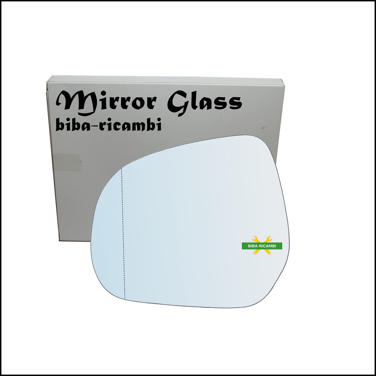 Vetro Specchio Retrovisore Cromato Asferico Lato Sx-Guidatore Per Opel Agila B (H08) dal 2008-2014 BIBA-RICAMBI