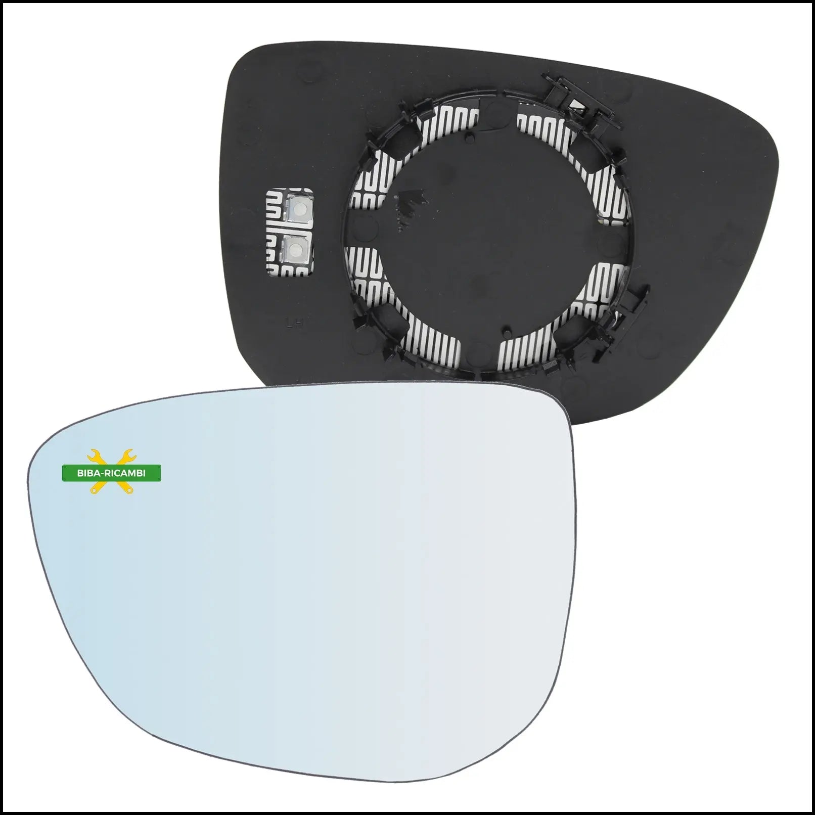 Piastra Specchio Retrovisore Termica Lato Sx-Guidatore Per Citroen C-Elysee dal 2012> BIBA-RICAMBI