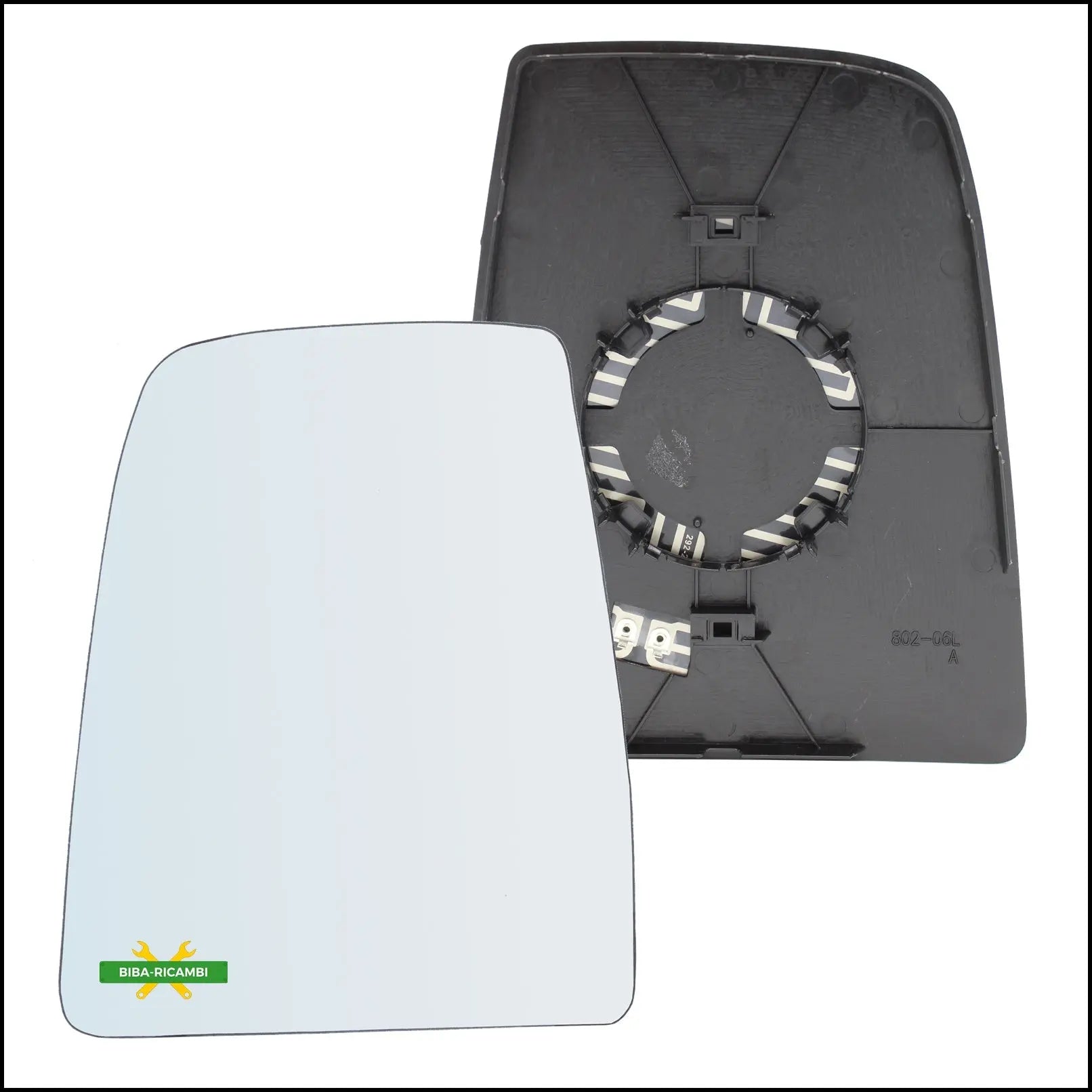 Piastra Superiore Retrovisore Termica Lato Sx-Guidatore Per Ford Transit IV dal 2013> BIBA-RICAMBI