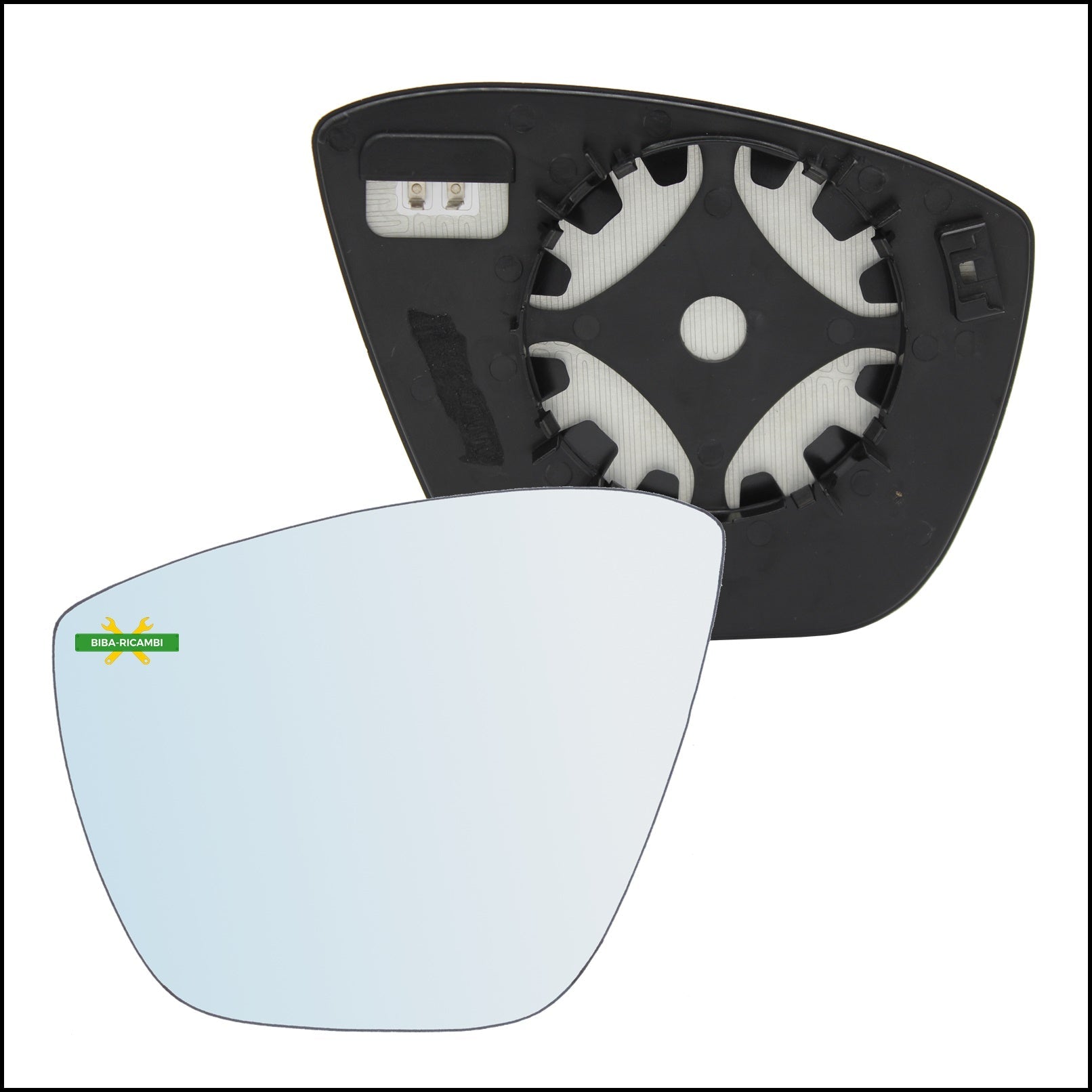 Piastra Specchio Retrovisore Termica Lato Sx-Guidatore Per Ford Ka+ dal 2014> BIBA-RICAMBI
