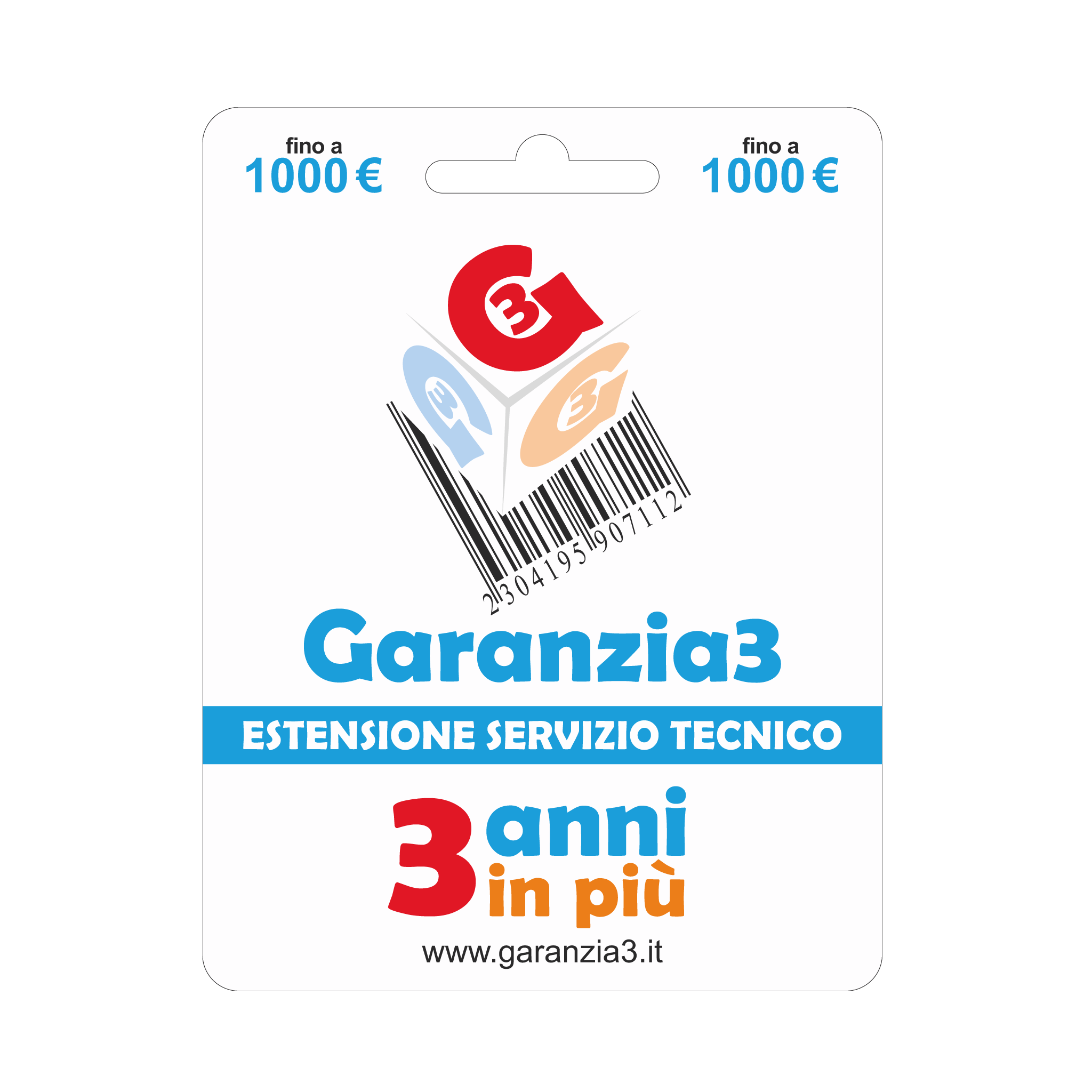 Garanzia3 Estensione del servizio tecnico fino a 1000,00 Euro