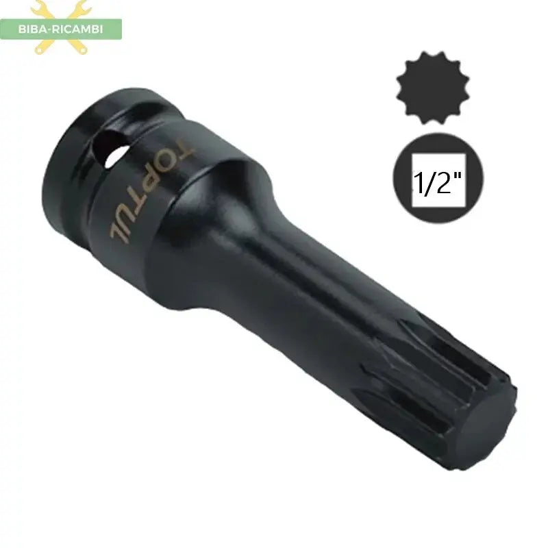 Serie 6 Chiavi Impact XZN Millerighe M14-16-18 Attacco 1/2" Professionale Marca Toptul. TOPTUL