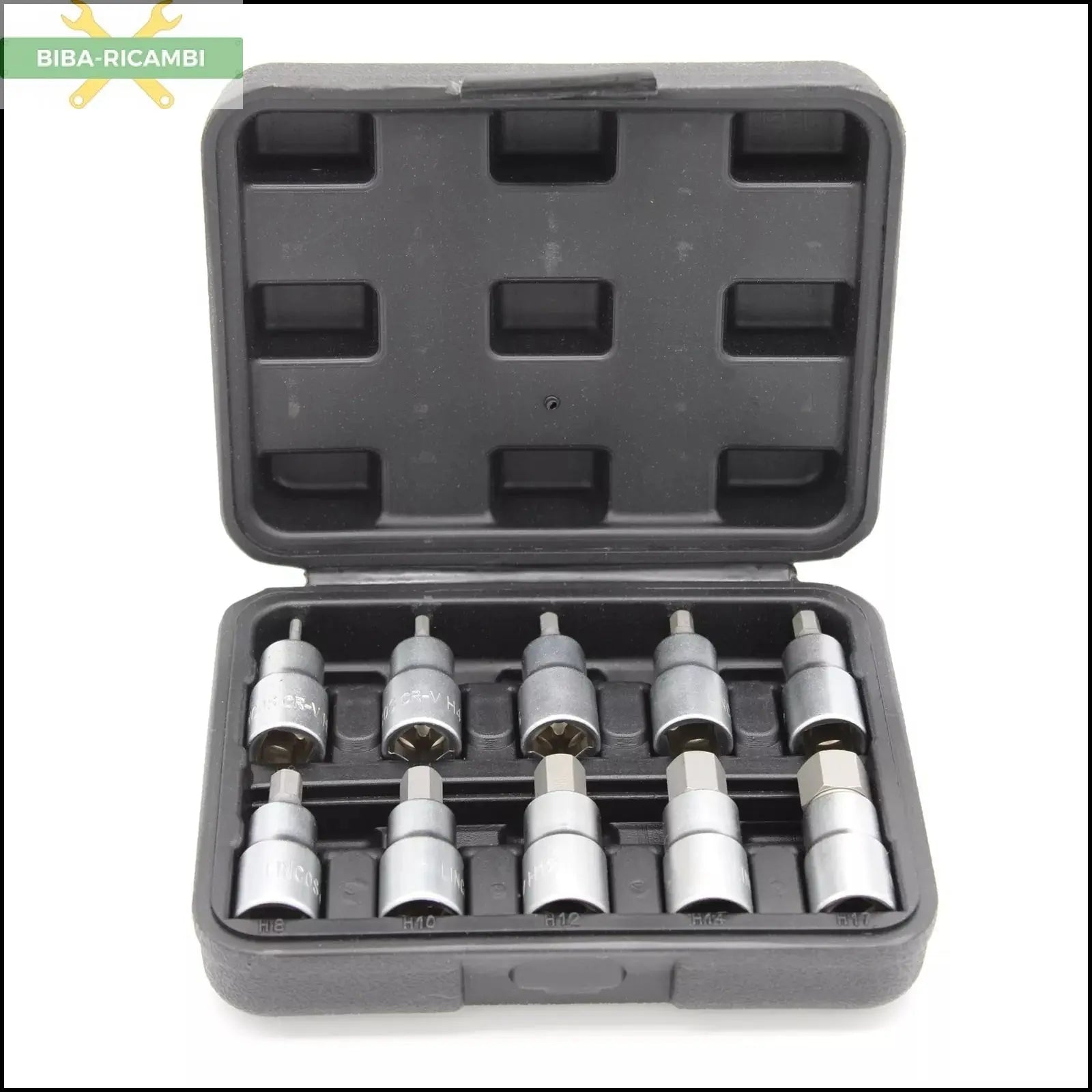 Set 10 Pezzi Inserti Esagonali 3-17 mm | Attacco 1/2'' LINCOS