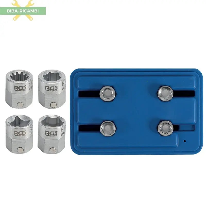 Set 4 Pezzi Bussole Speciali per Reset Pistoncini Freni BGS9412 BGS GERMANY