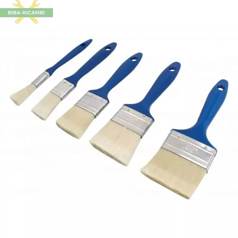 Set 5 pennelli piatti setole naturali BIBA-RICAMBI