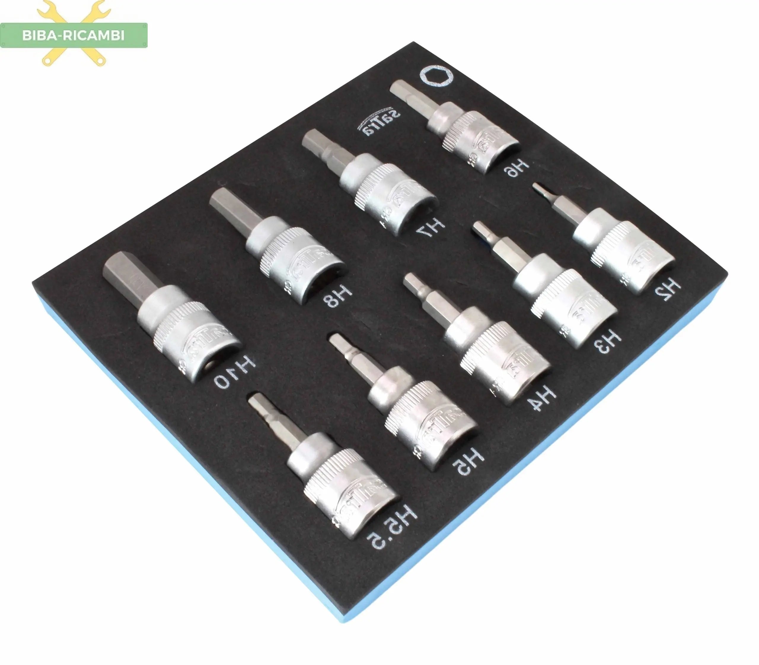Set di Chiavi a Bussola esagonali 9 pezzi 3/8" BIBA-RICAMBI