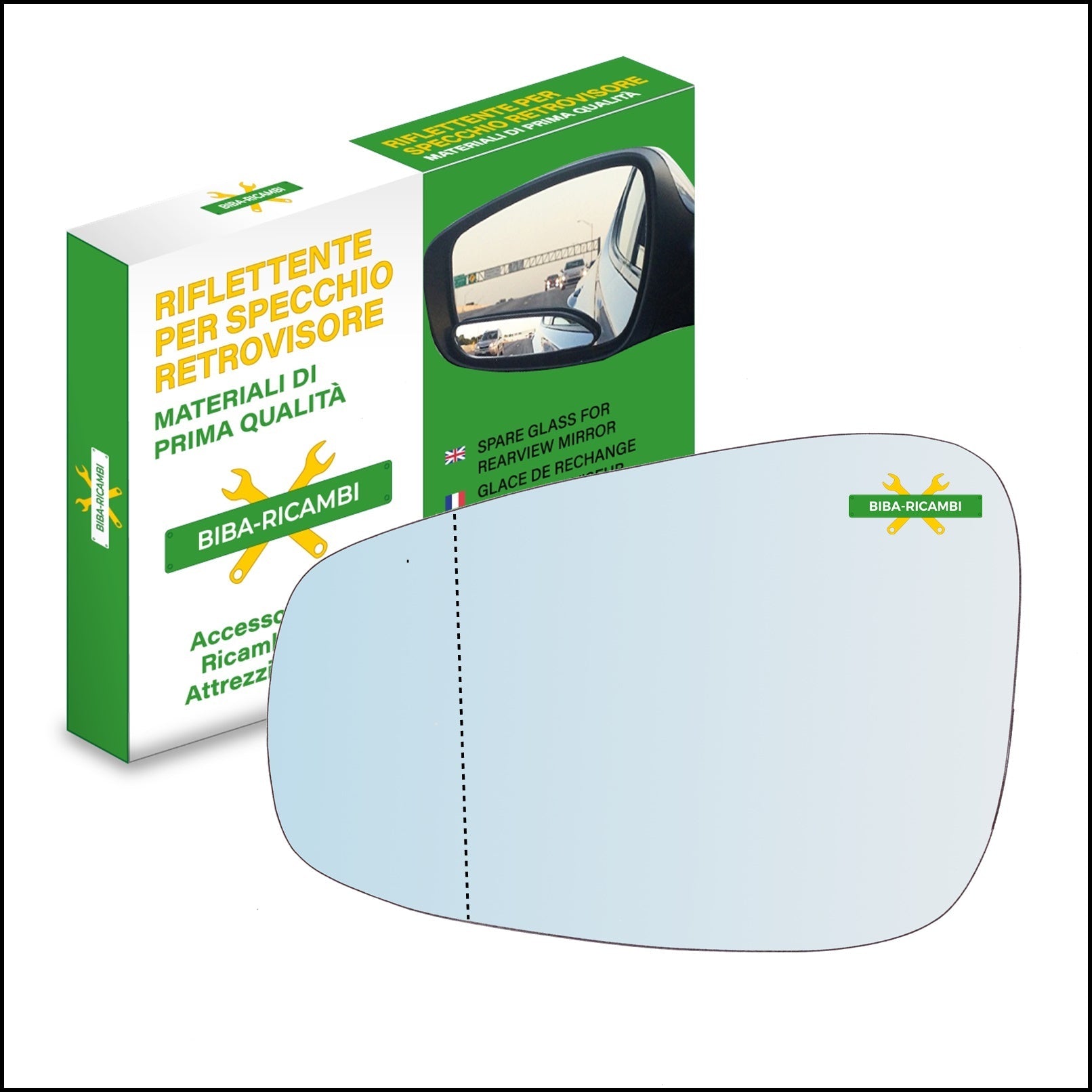 Vetro Specchio Retrovisore Asferico Lato Guidatore Compatibile Per Tata Aria dal 2010> BIBA-RICAMBI