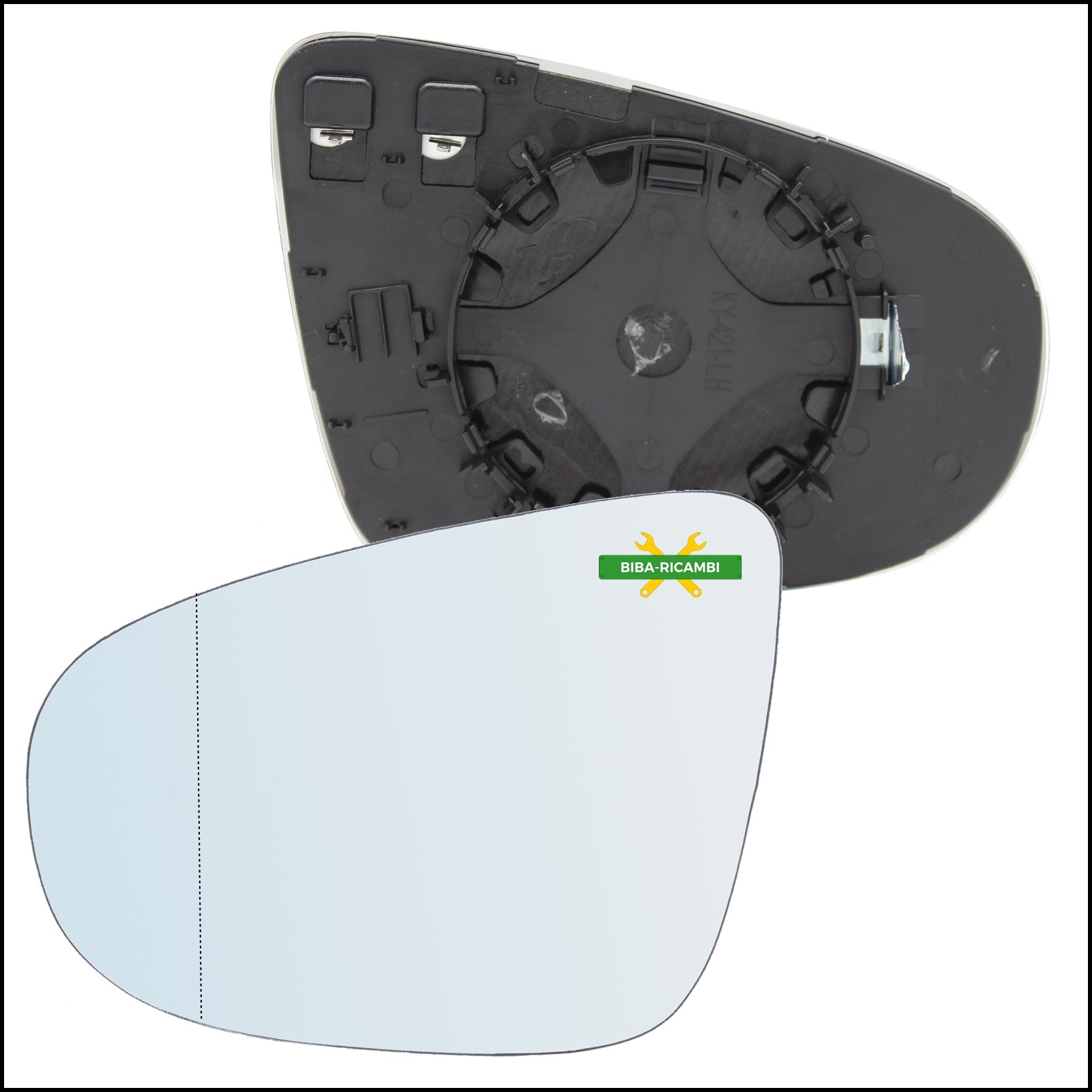 Piastra Retrovisore Asferica Termica Lato Sx-Guidatore Per Volkswagen Golf VI dal 2008-2012 BIBA-RICAMBI
