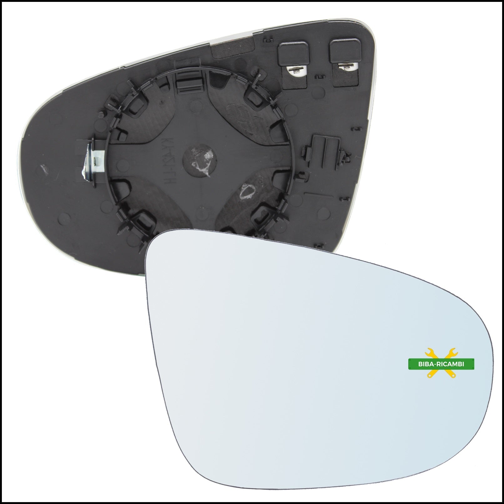 Piastra Retrovisore Termica Lato Dx-Passeggero Per Volkswagen Golf VI dal 2008-2012 BIBA-RICAMBI