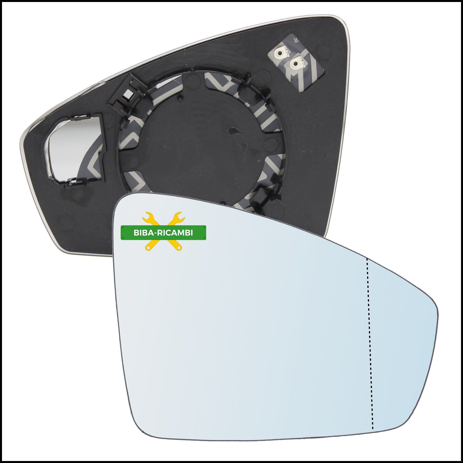 V. Piastra Specchio Termica Asferica Lato Dx-Passeggero Per Volkswagen Tiguan II | Allspace dal 2016> BIBA-RICAMBI