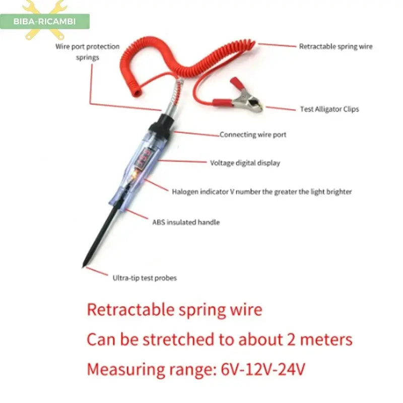 Tester Corrente Con Display | Tester Per Circuiti Auto 6-24V BIBA-RICAMBI