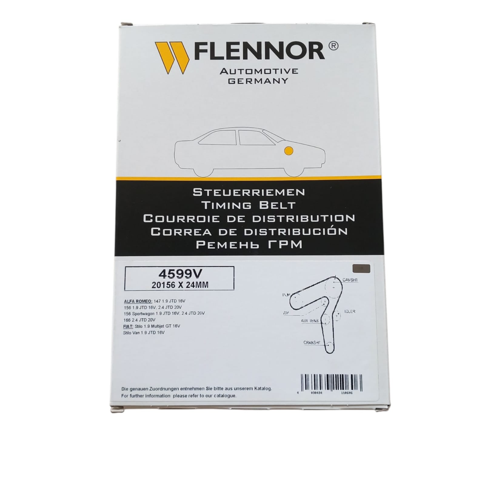 Cinghia Distribuzione Compatibile Per Fiat Stilo (192) 1.9 JTD 93KW-126CV