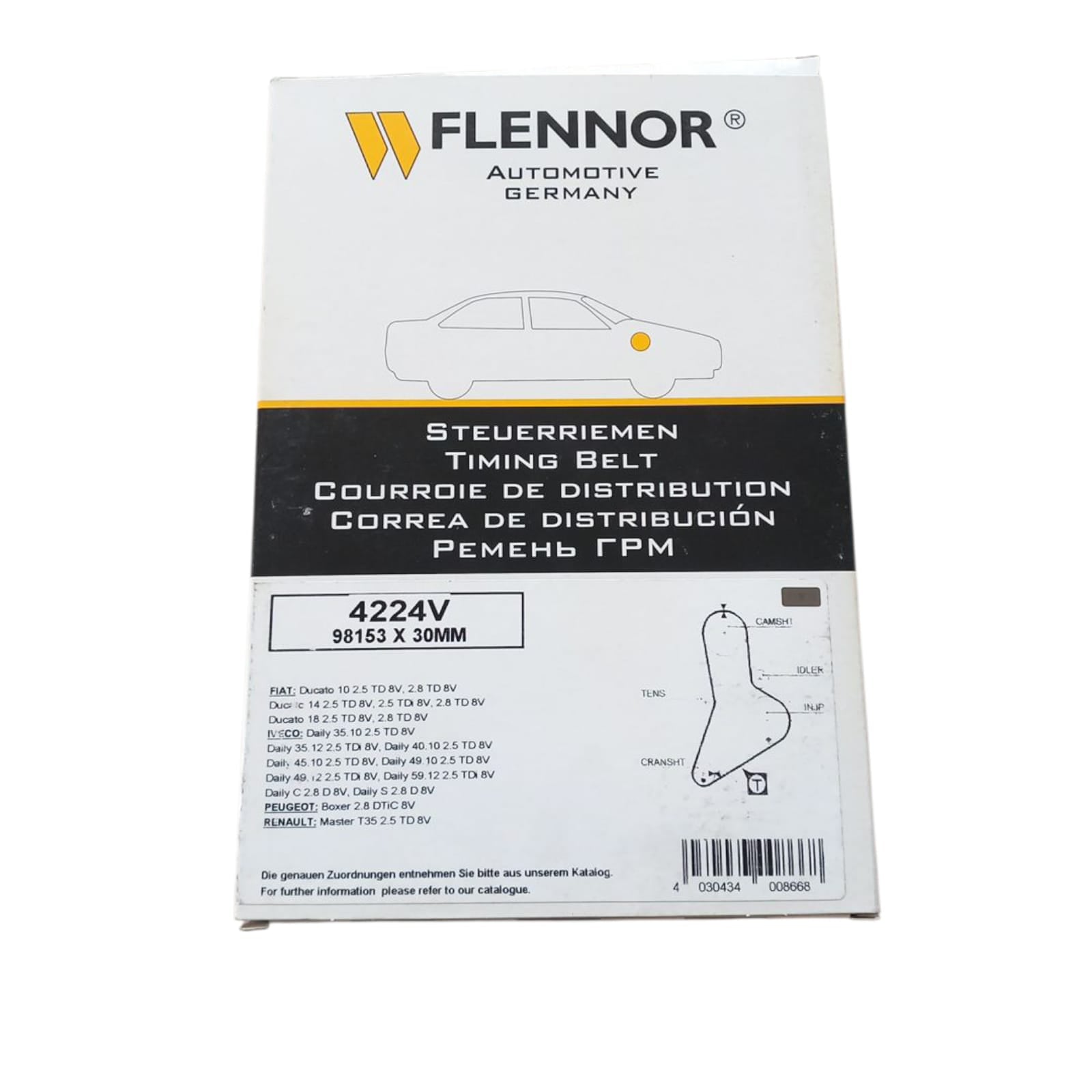 Cinghia Distribuzione Compatibile Per Renault Master I (T) 2.5 69KW-94CV