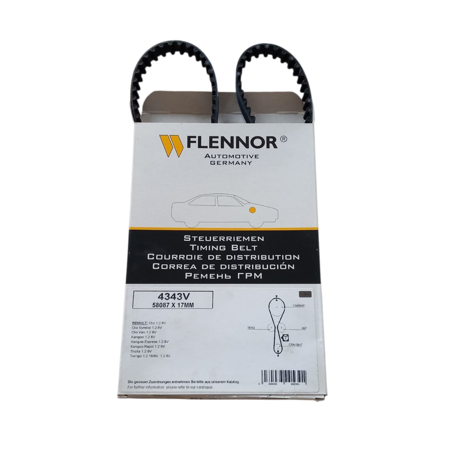 Cinghia Distribuzione Compatibile Per Renault KANGOO (KC0/1_) 1.2 43KW 58CV