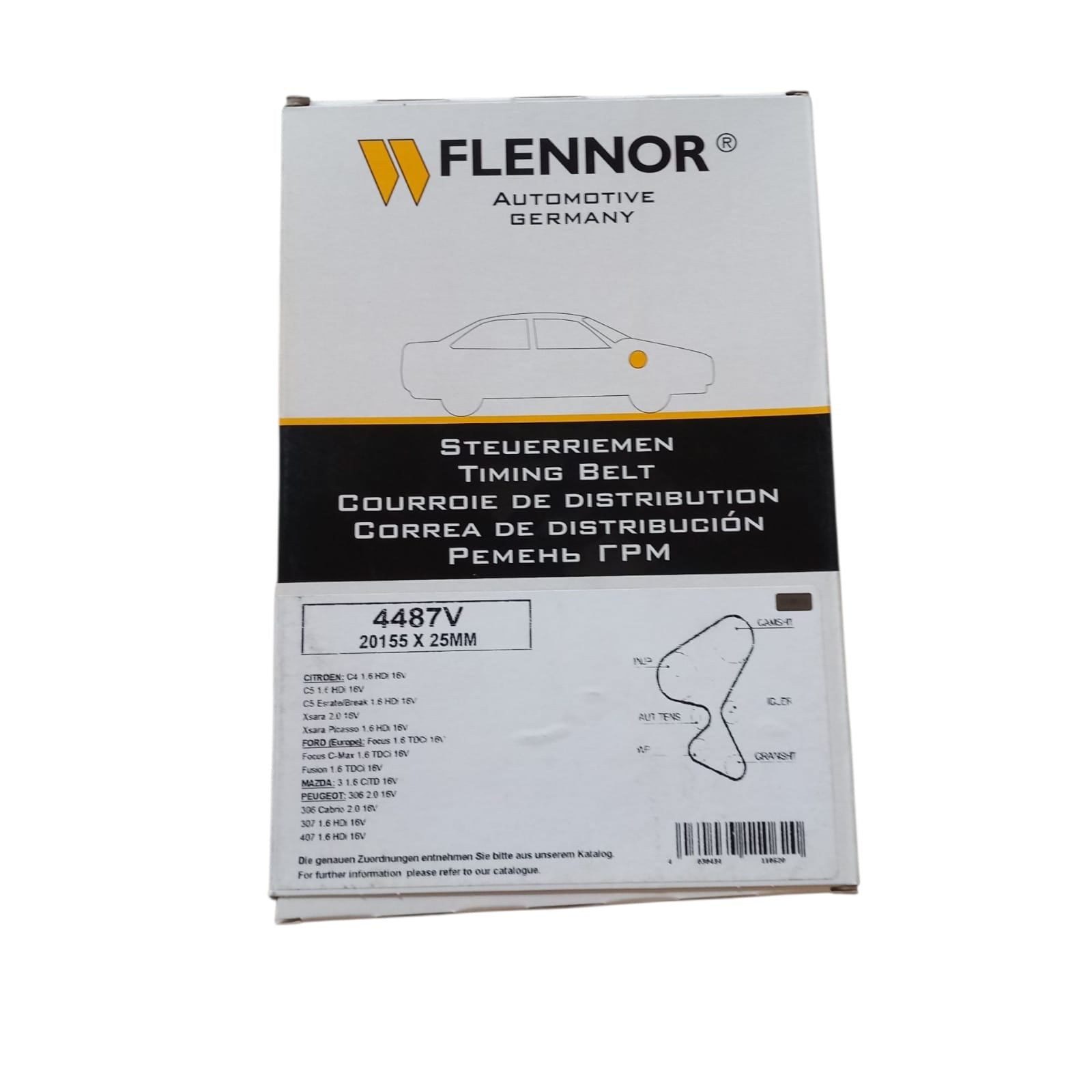 Cinghia Distribuzione Compatibile Per Volvo V70 III (135) 1.6 D 80KW-109CV