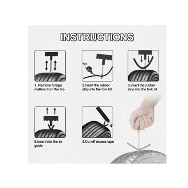 Tubeless Tire Repair Kit da 7 pezzi ASTA