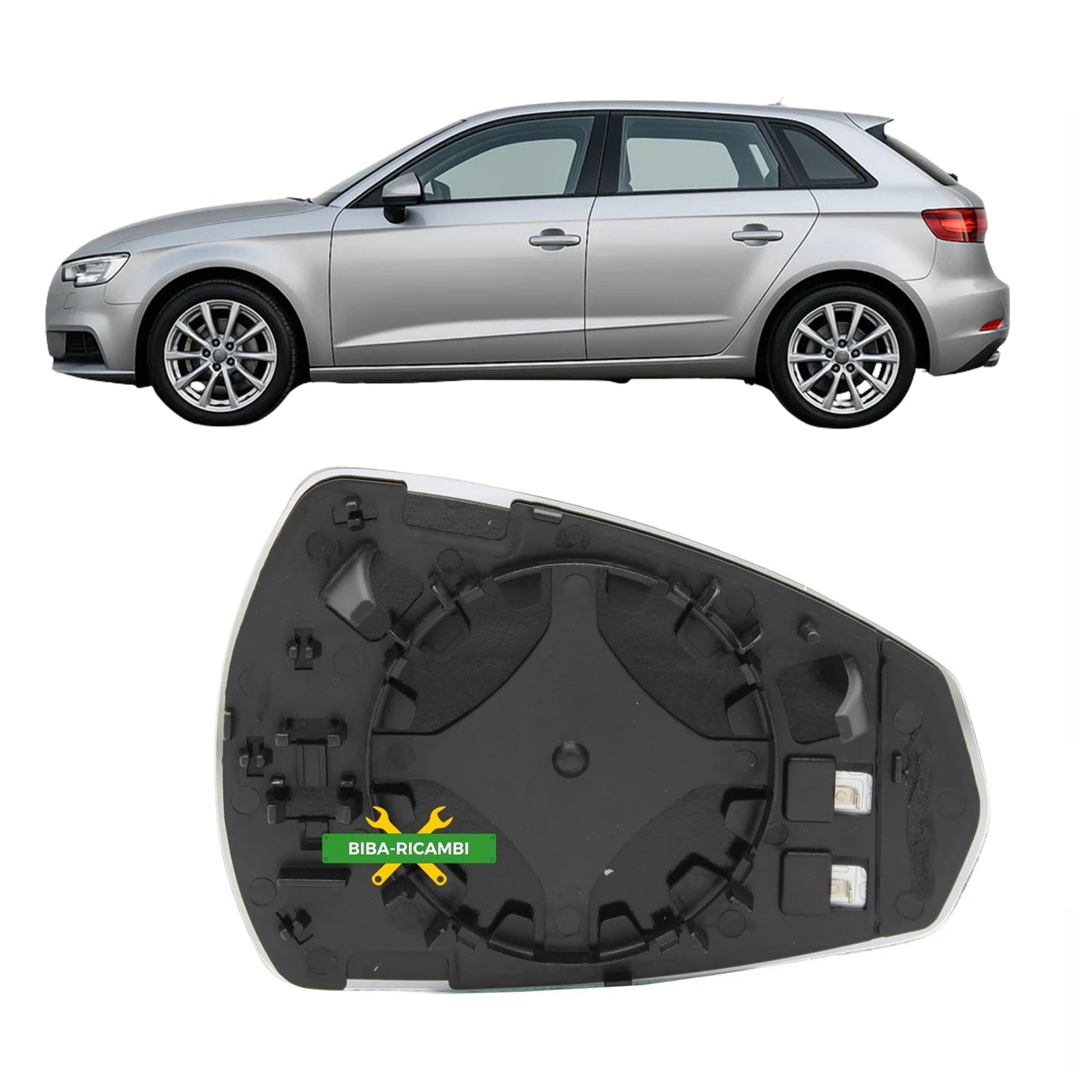 Specchio Retrovisore TER-ASF Lato SX-Guidatore Per Audi A3 III (8V) dal 2012-2020