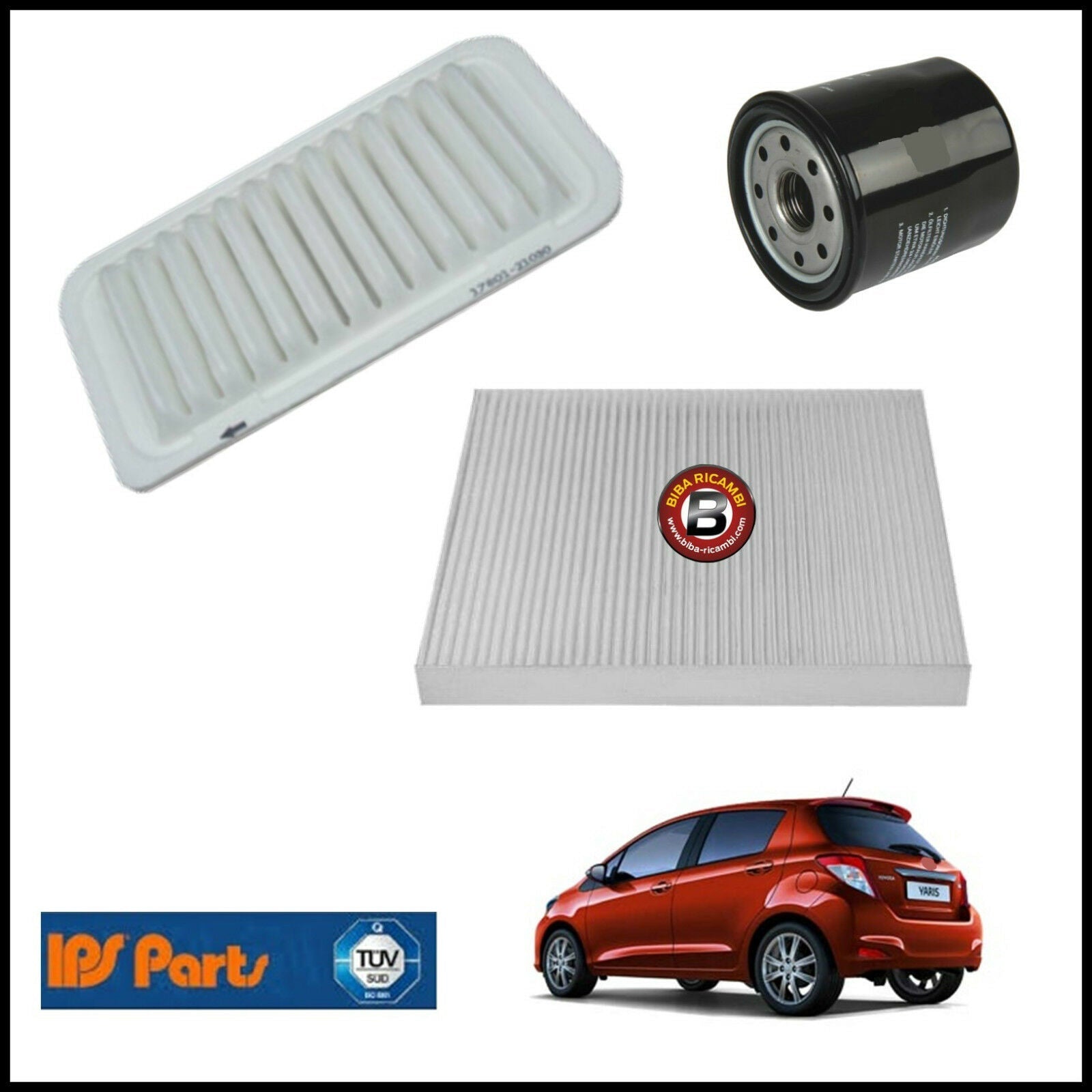 Kit Tagliando Filtri Per Toyota Yaris 1.300 73kw/99cv dal 2011> BIBA-RICAMBI