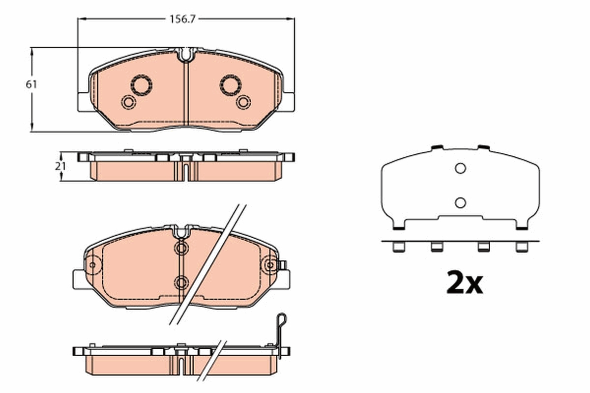 Kit 4 Pastiglie Freno Marca TRW Codice | GDB2227 BIBA-RICAMBI