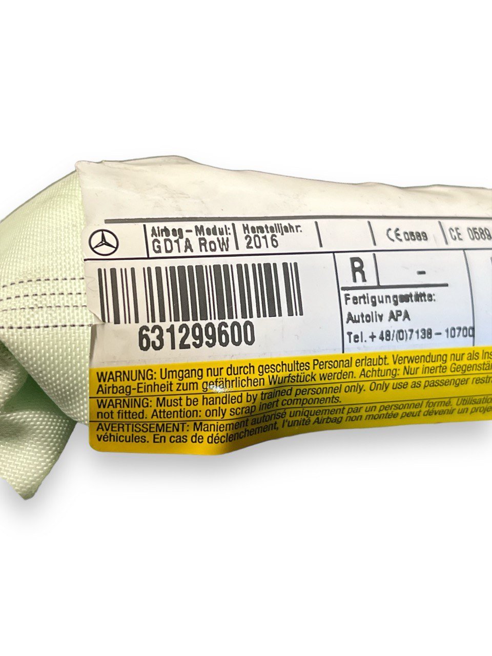 Airbag a tendina anteriore destro Infiniti Q30 (2015-2019) cod.631299600