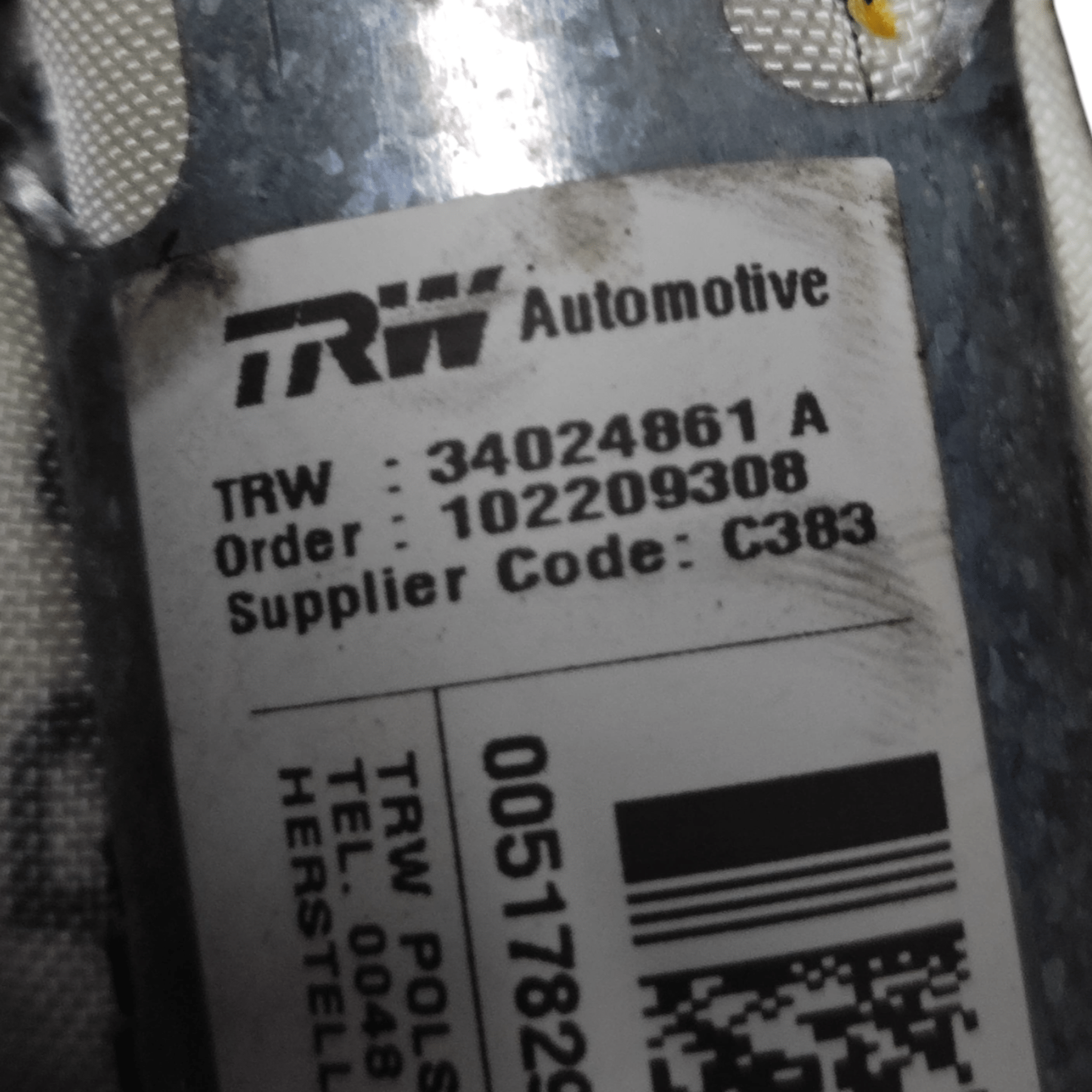 Airbag A Tendina Fiat 500 Destra COD. 34024861A (2007>)