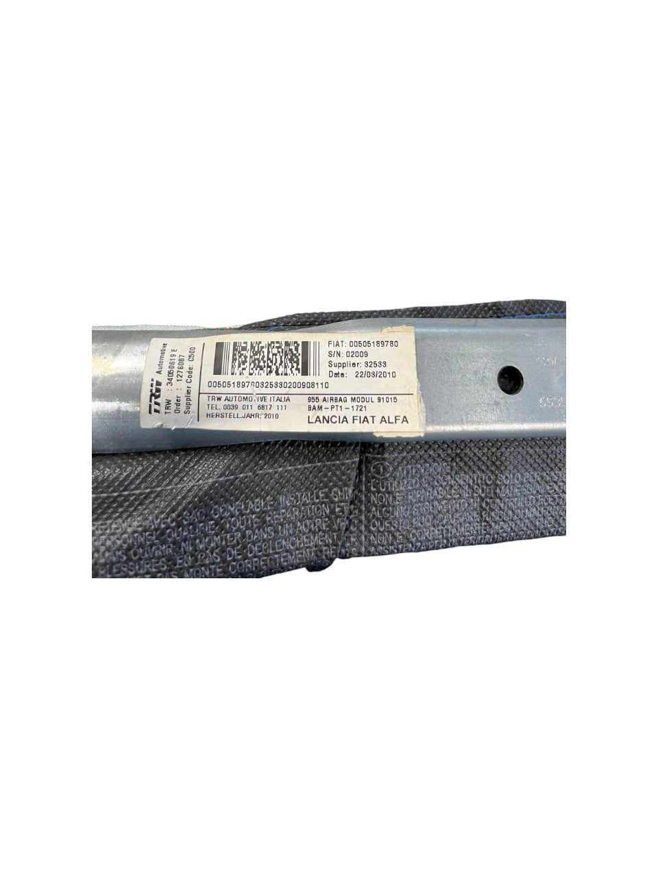 Airbag a tendina laterale destro Alfa Romeo Mito (2008-2018) cod.00505189780
