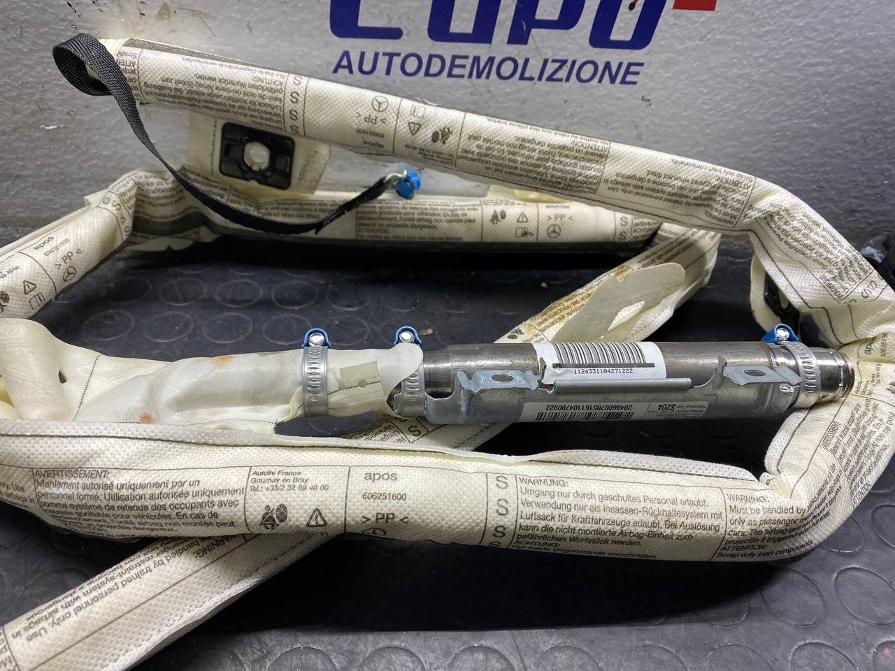 Airbag a tendina laterale sinistra mercedes-benz classe c (w204)cod:606037201