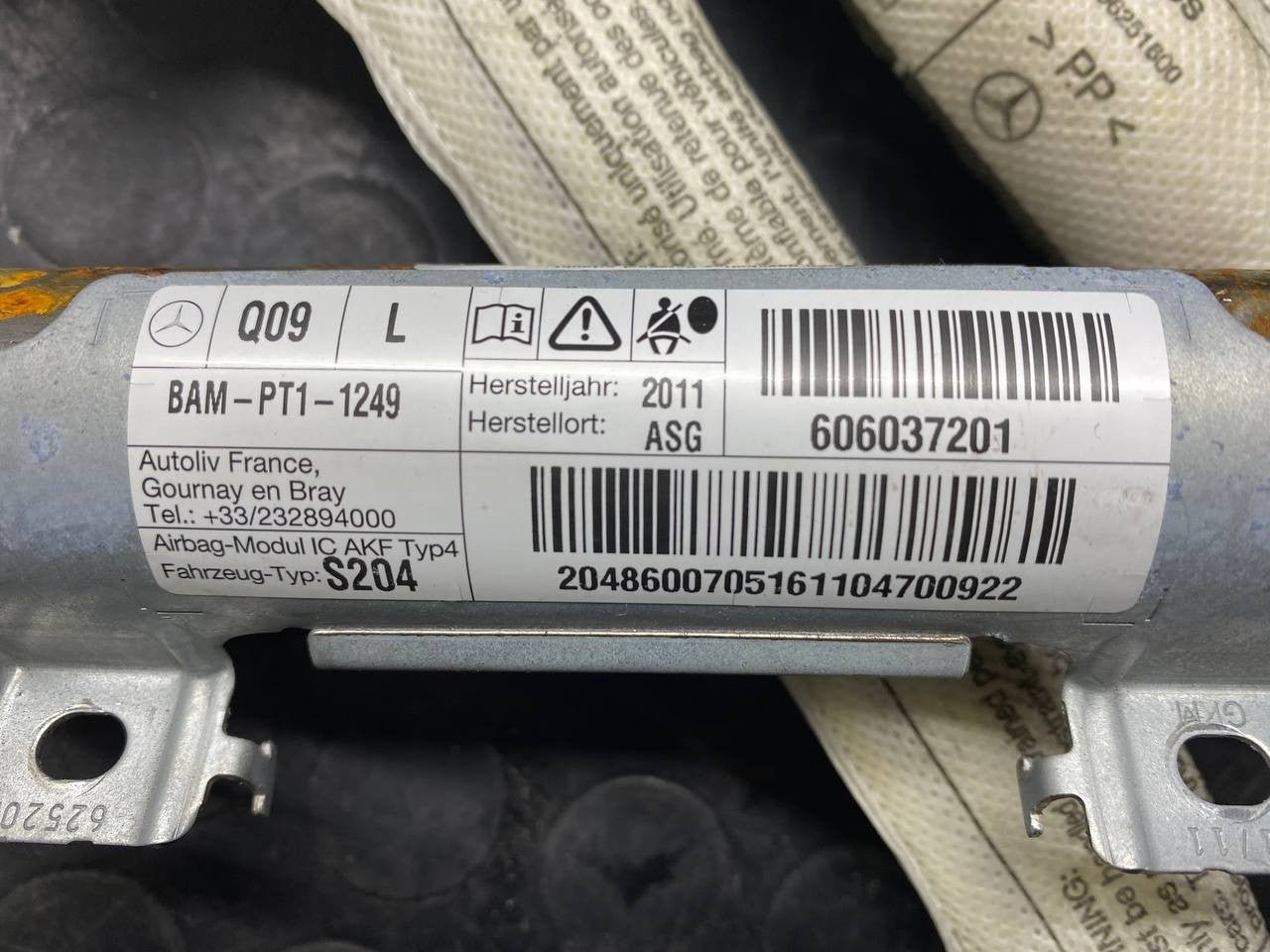 Airbag a tendina laterale sinistra mercedes-benz classe c (w204)cod:606037201