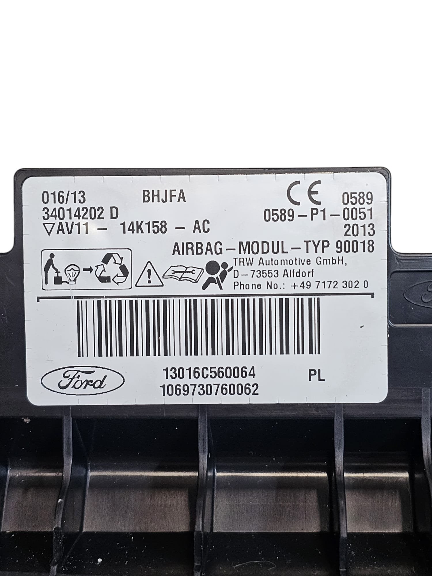 Airbag a Tendina Lato Sinistro Ford B-Max (2012-2018) Cod:AV11-14K158-AC