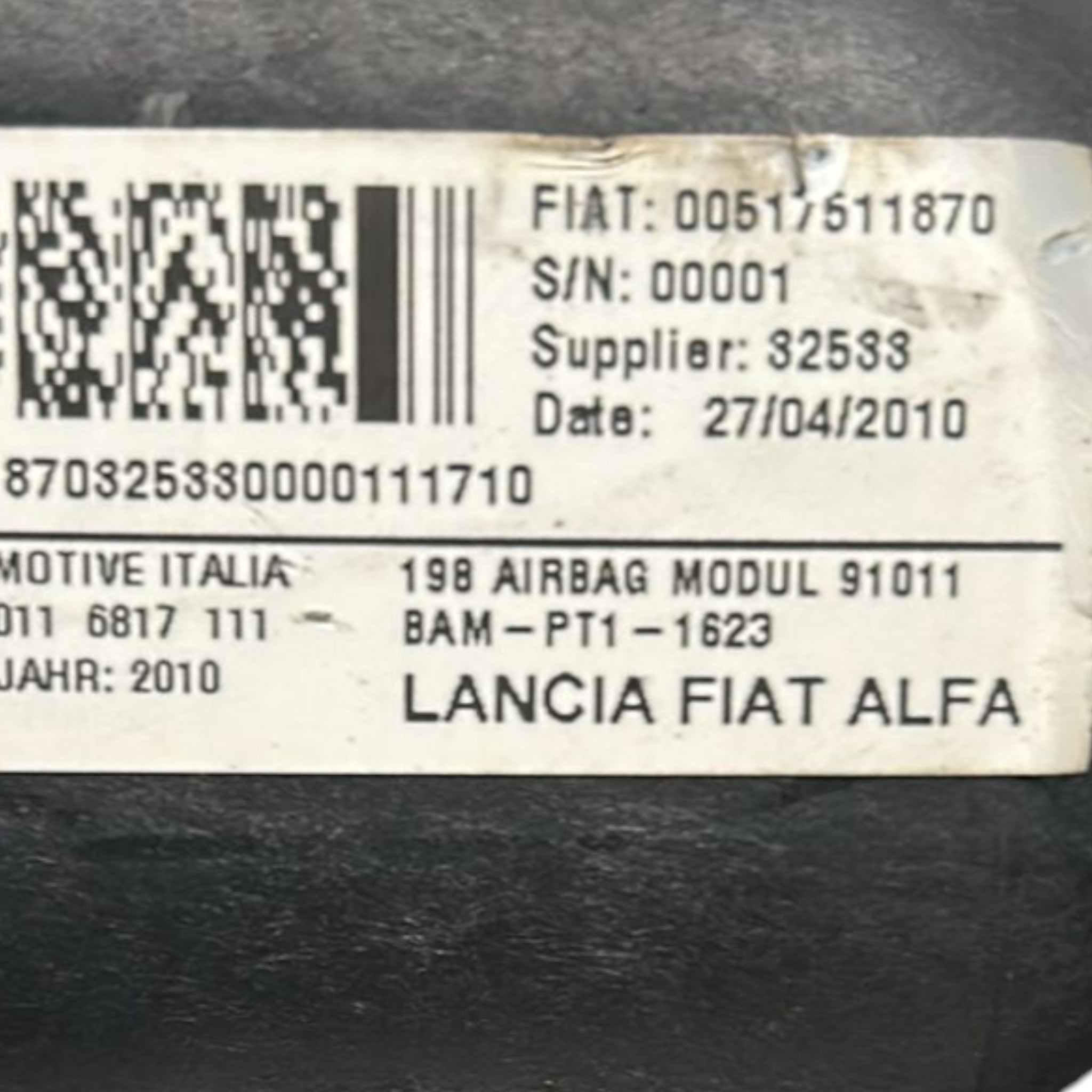 Airbag Passeggero Fiat Bravo cod:00517511870 (2007 > 2015)