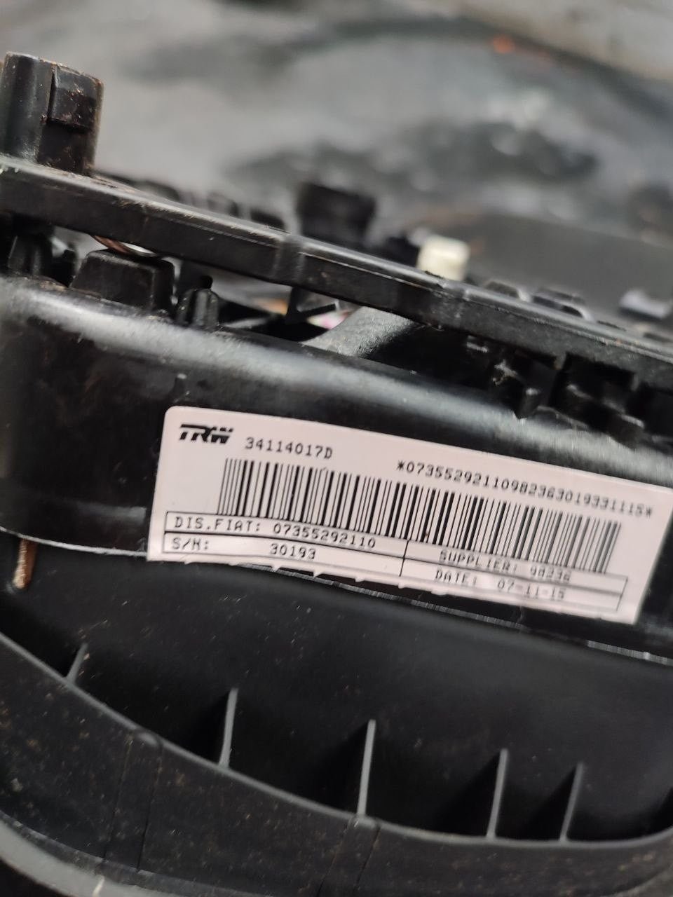 Airbag volante guidatore Lancia Ypsilon ( 846 - 2015 ) cod 07355292110