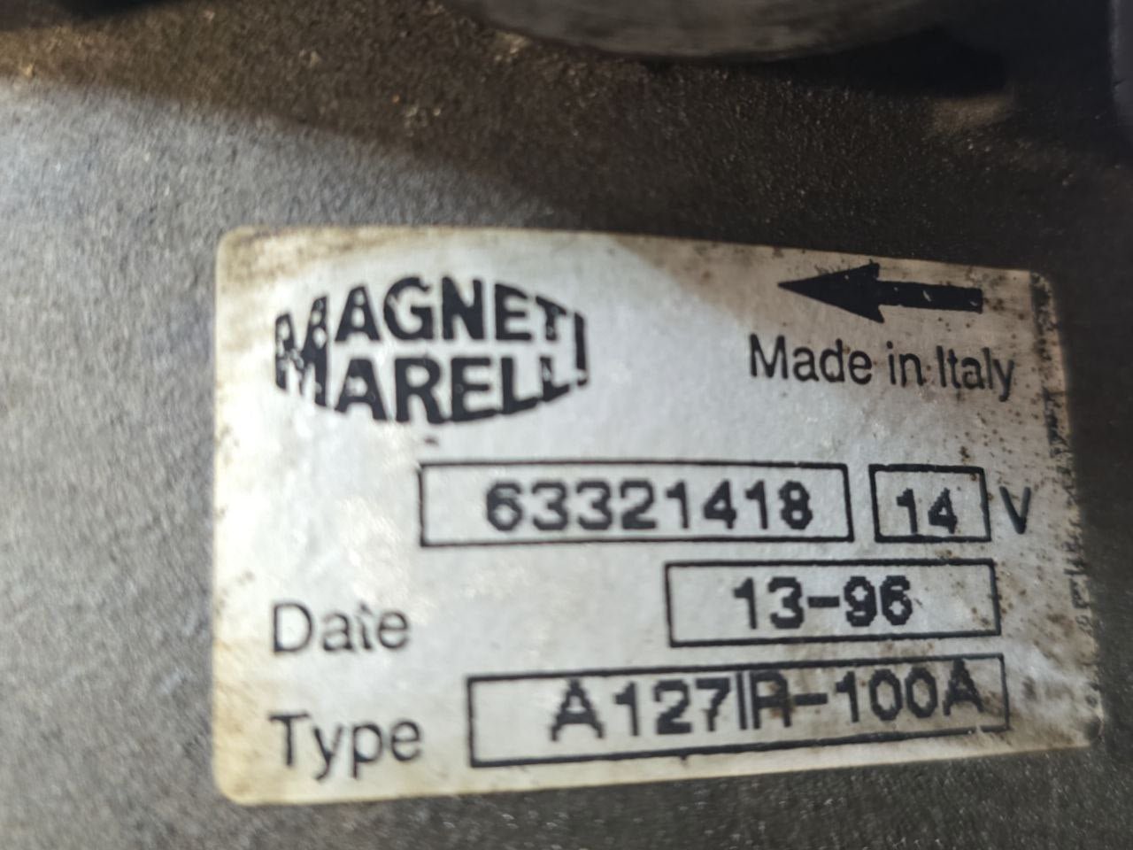 ALTERNATORE ALFA ROMEO 156 1.8 DIESEL ( 1997-2007) Cod : 63321418