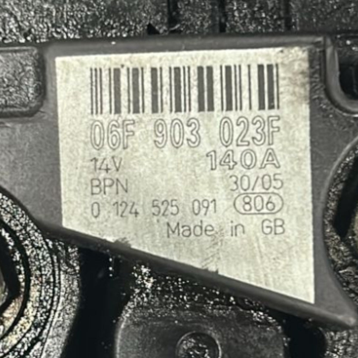 Alternatore Audi A4 2.0 Diesel (2003 > 2013) cod.06F903023F