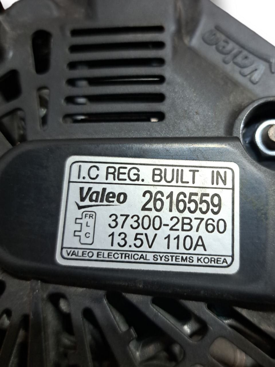 Alternatore Hyundai Ix20 1.6 Benzina (2017) COD:2616559