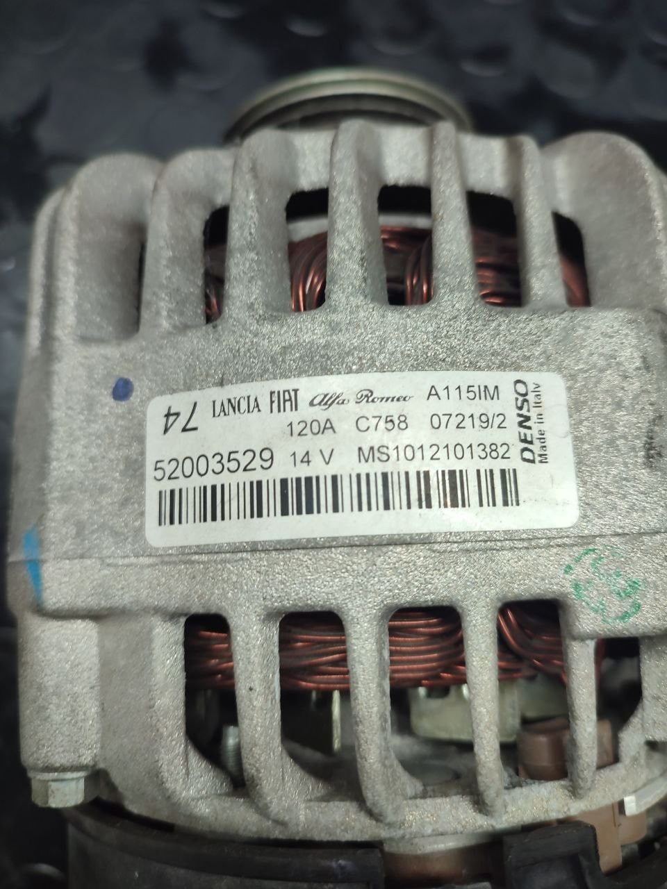 Alternatore Lancia Ypsilon ( 2015 ) 1.2 benzina cod 52003529
