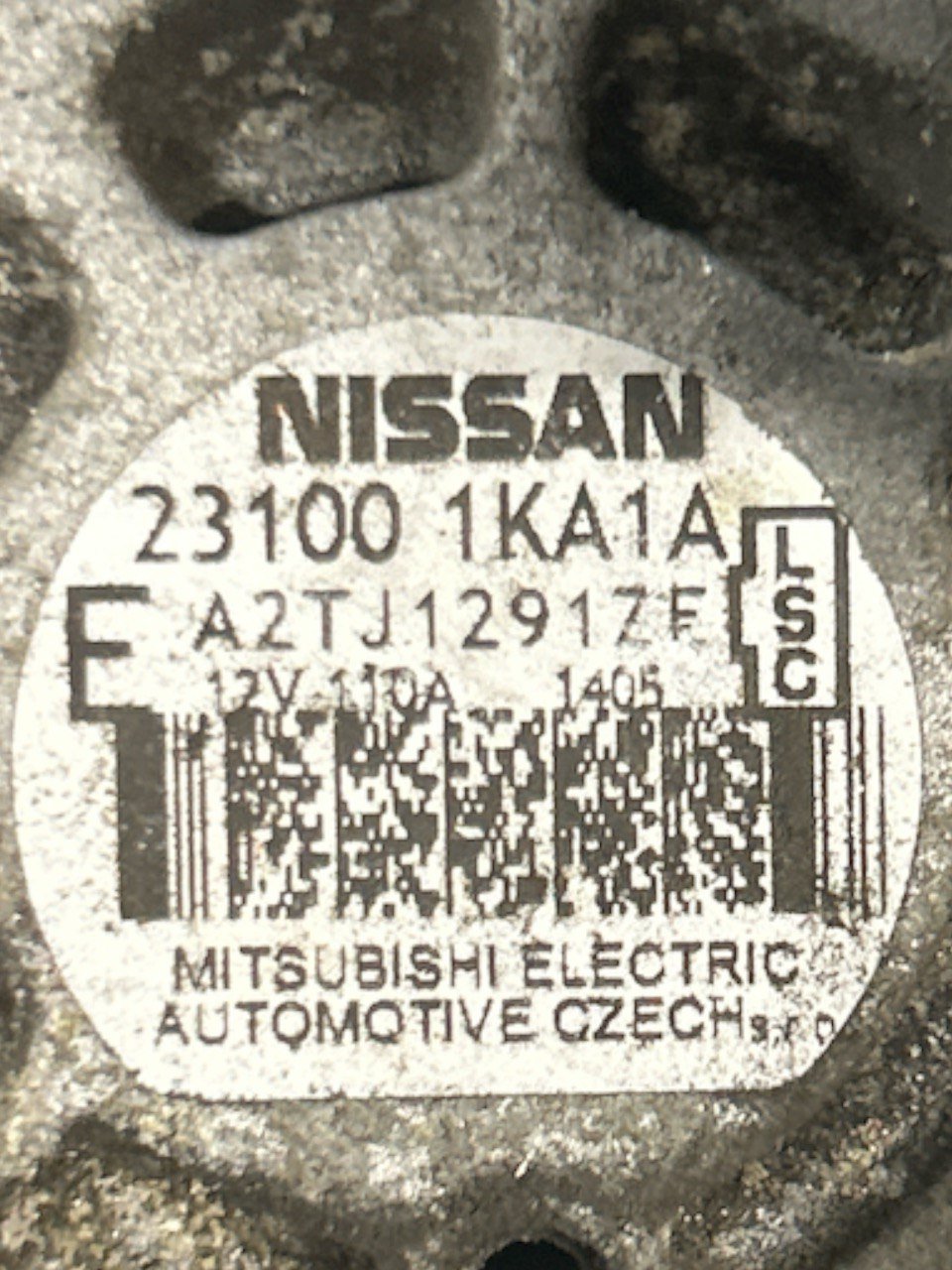 Alternatore Nissan Juke I serie 1.6 Diesel (2010 - 2018 ) cod . 231001KA1A