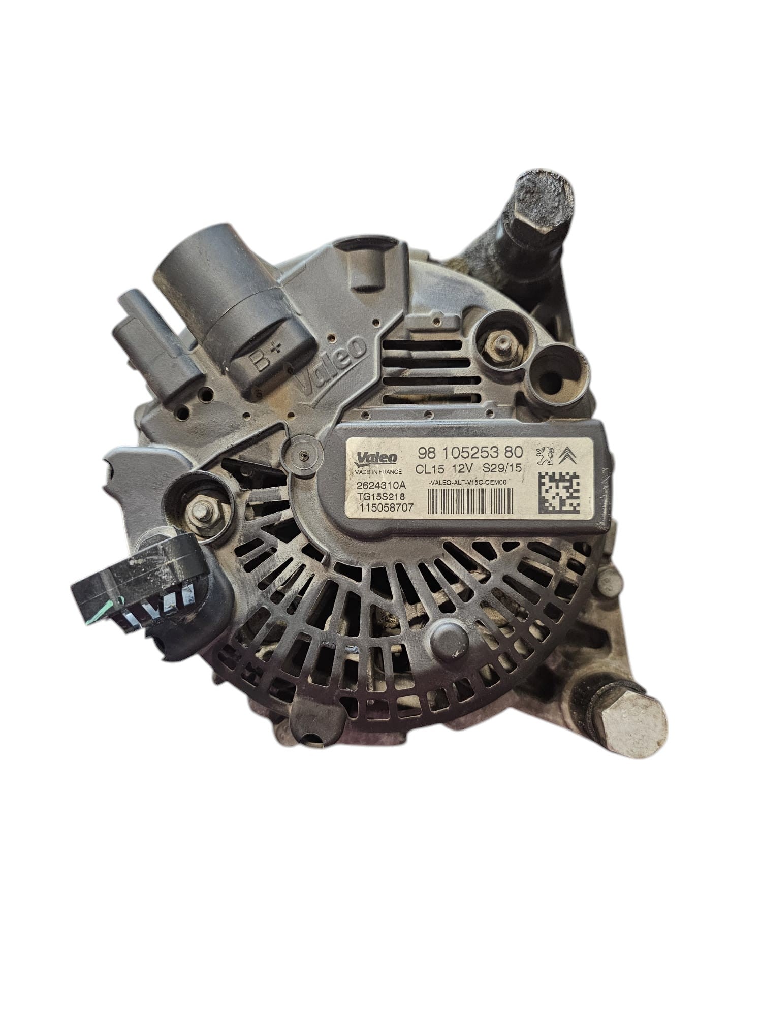 Alternatore Peugeot 208 I 1.6 Diesel Cod:9810525380 (2012-2019)