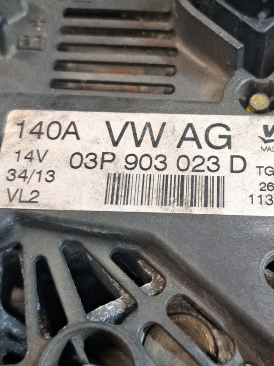 Alternatore Volkswagen Polo 6R 1.2 diesel (2009-2017) COD:03P903023D