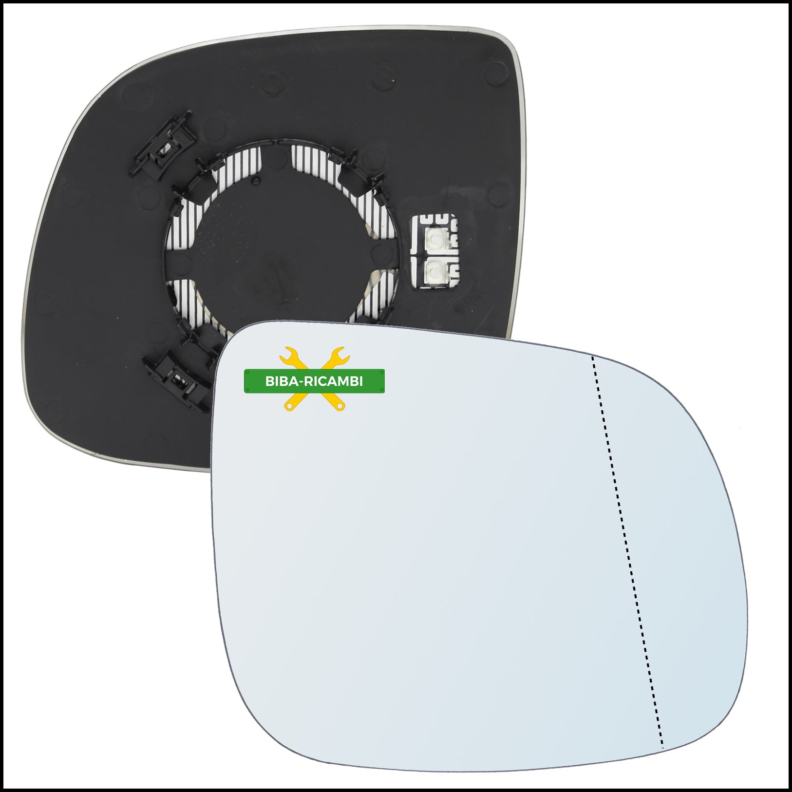 Piastra Retrovisore Termica Asferica Attacco Ø 84 Lato Dx-Passeggero Per Volkswagen Transporter T5 solo dal 10/2009> BIBA-RICAMBI