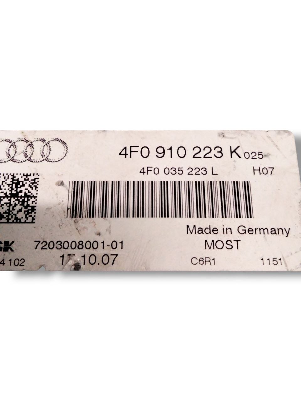 Amplificatore antenna Radio Audi A6 C6 (2004-2012)cod.4F0910223K