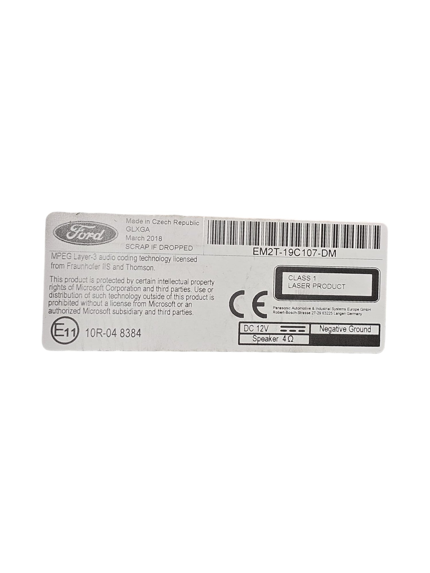 Autoradio / Lettore CD Ford S-Max II Cod:EM2T19C107DM (2015-2023) - BIBA-RICAMBI