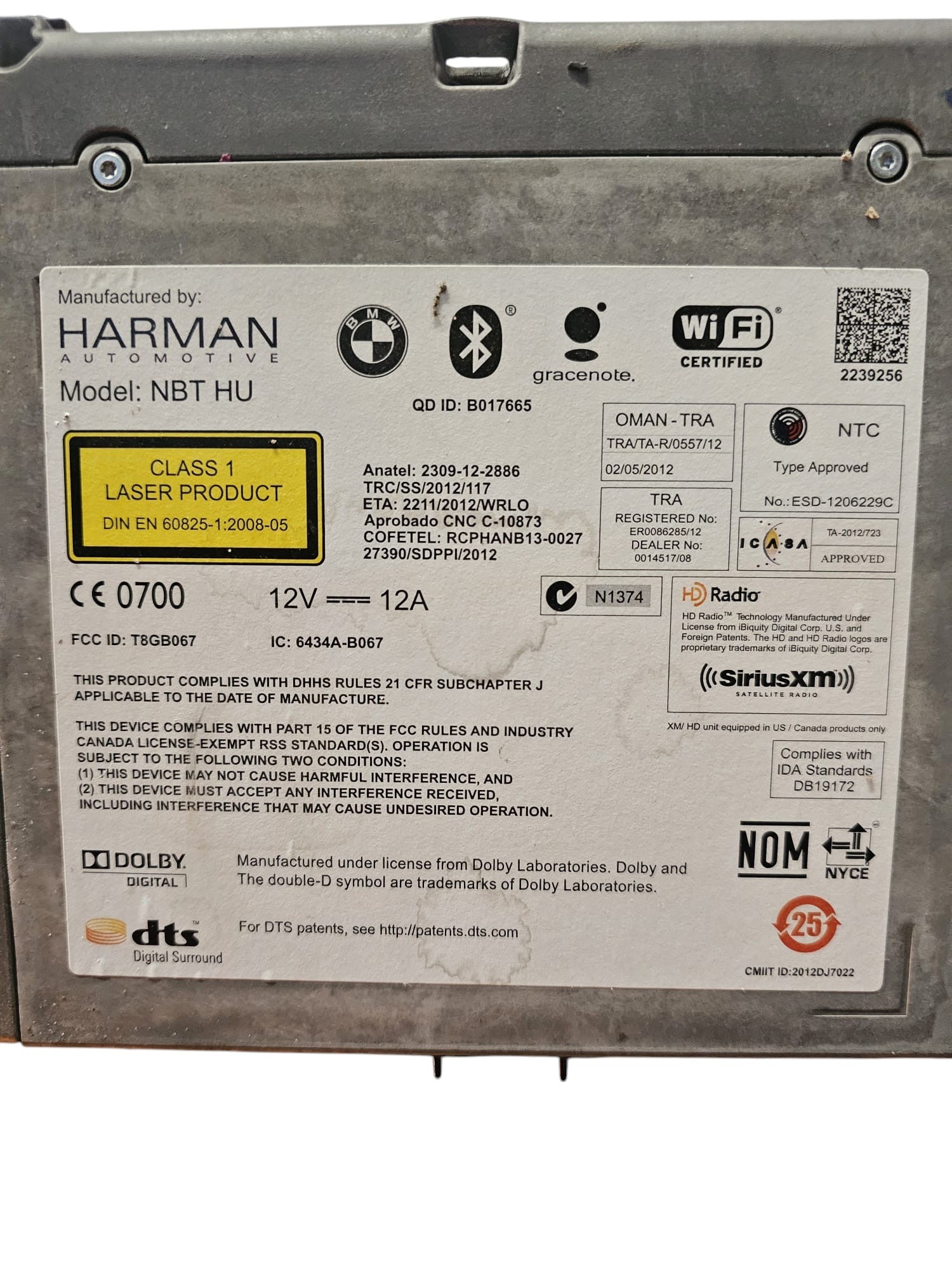 Autoradio / Navigatore BMW X5 F15 Cod:938985902 (2013-2018)